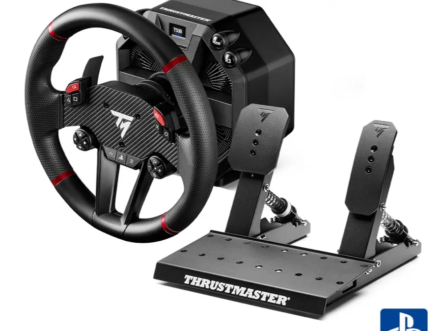 Thrustmaster T598 direct drive racing wheel with Raceline Pedals LTE
